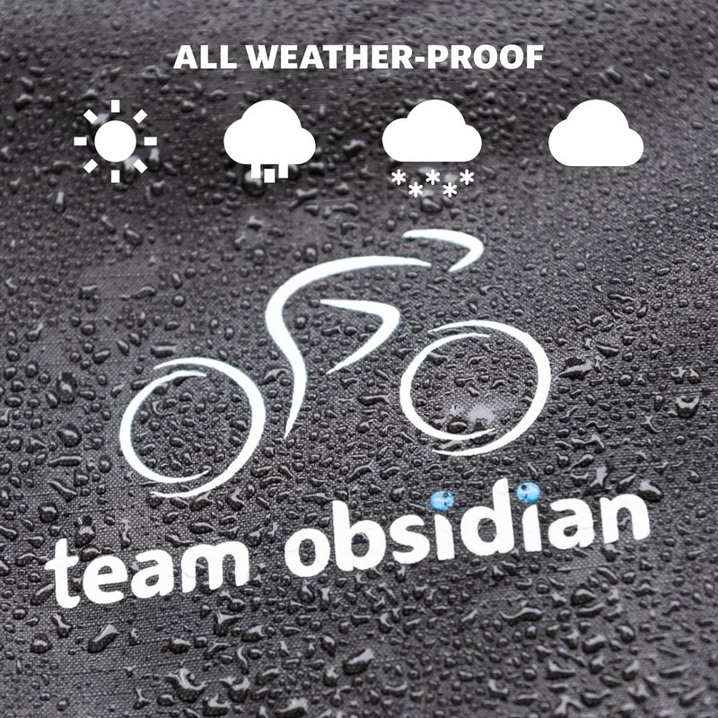 TeamObsidian Bike Cover - Outdoor Bike Storage, Bicycle Transportation or Travel Covers - Waterproof eBike Protection - For 1 to 3 Bikes - Heavy Duty Ripstop 600D Oxford Material - Image 5